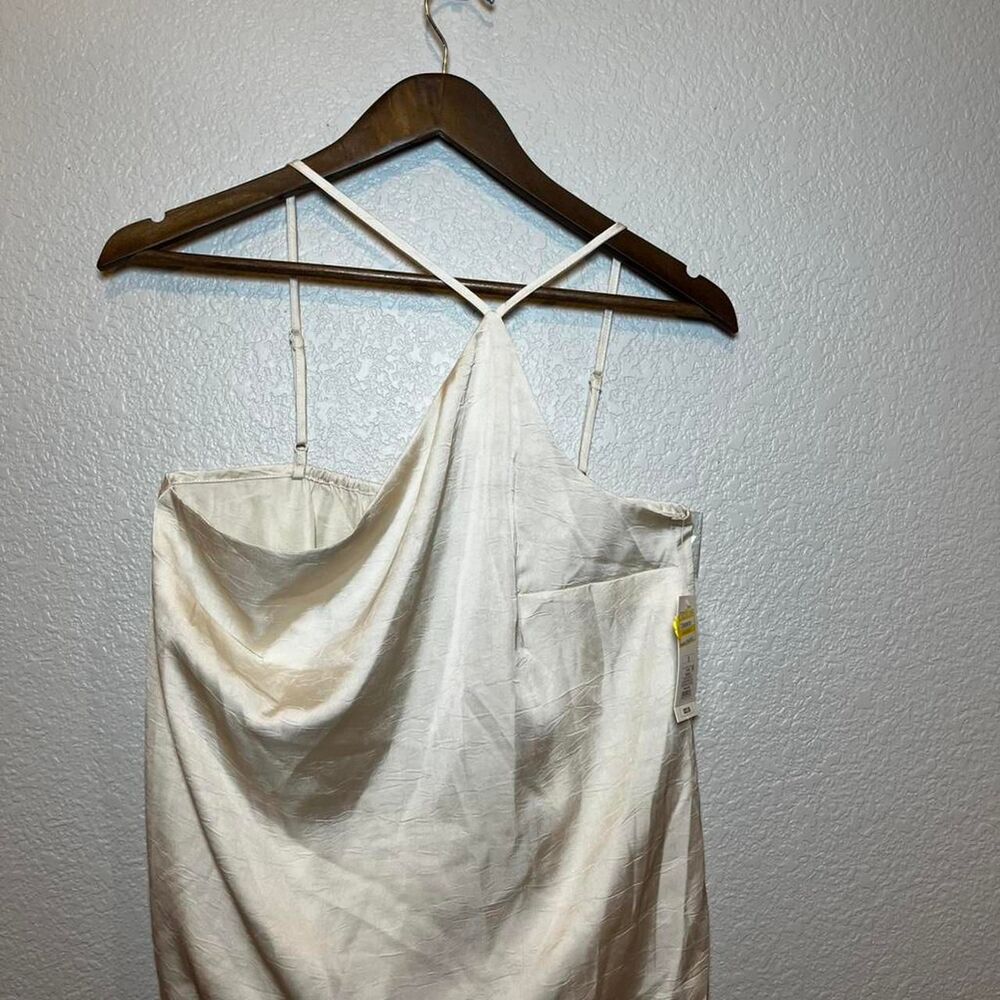 Unbranded Women's Cream and White Dress
